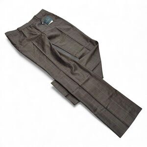 Brooks Brothers NWT Lucia Fit 100% Wool Trouser Pant In Brown Glen Plaid Size 8